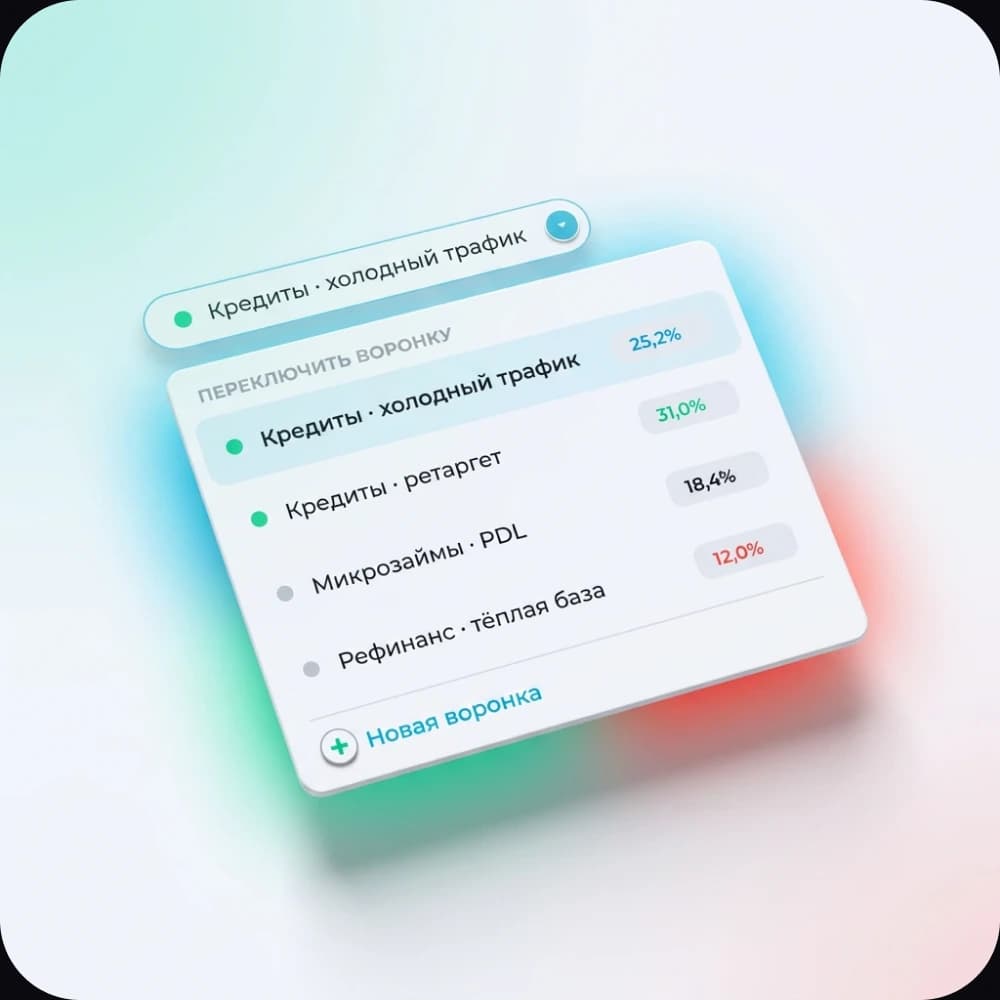 Flow Builder — переключение воронок