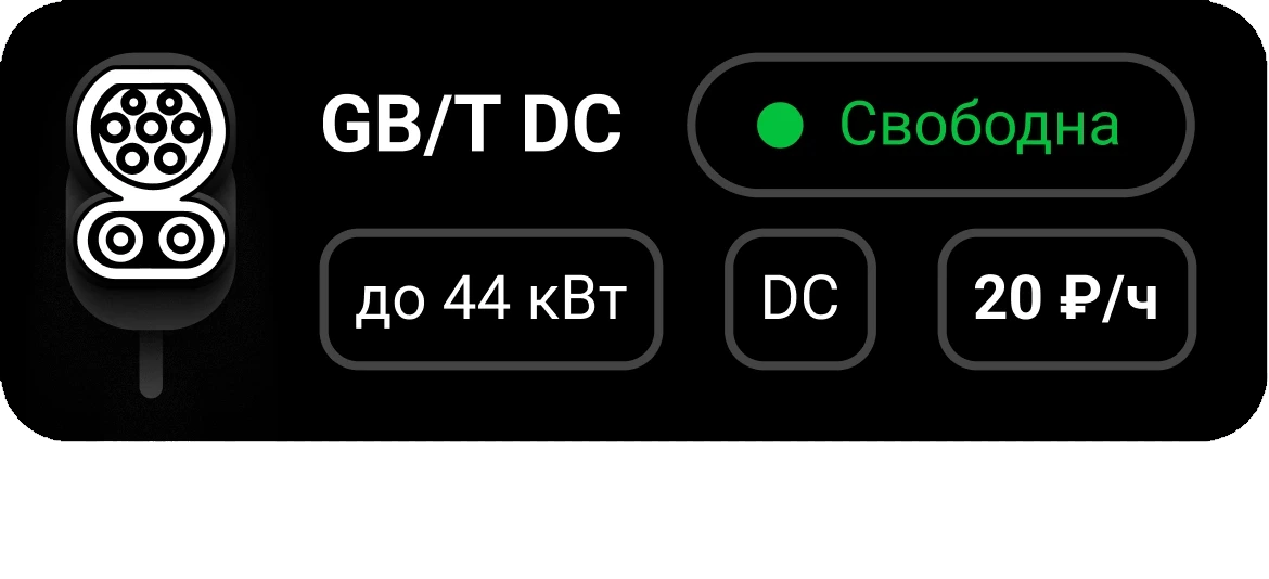 Карточка коннектора GB/T DC